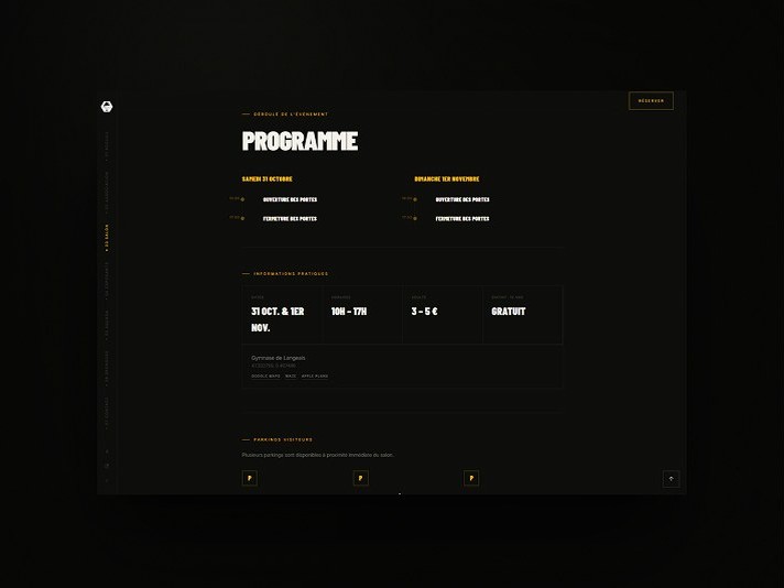 Site internet Terrariophilie Centre — programme du salon
