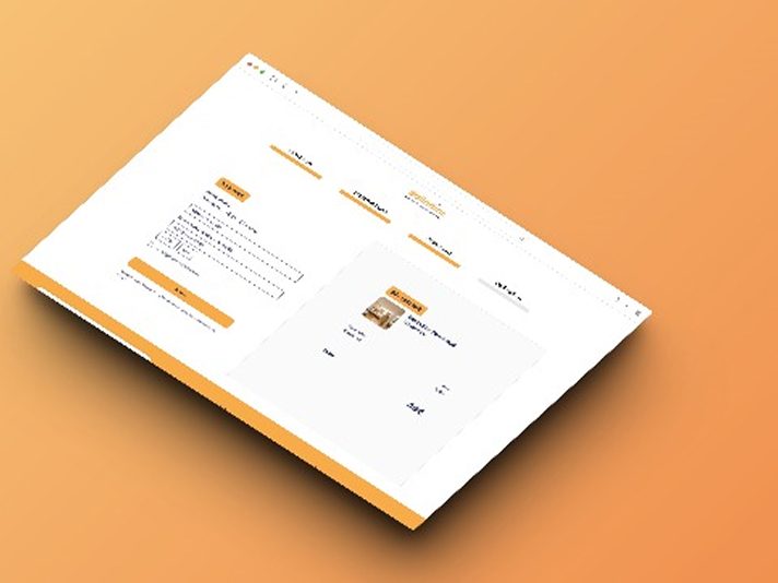 Maquette du site web Balladins — formulaire de réservation