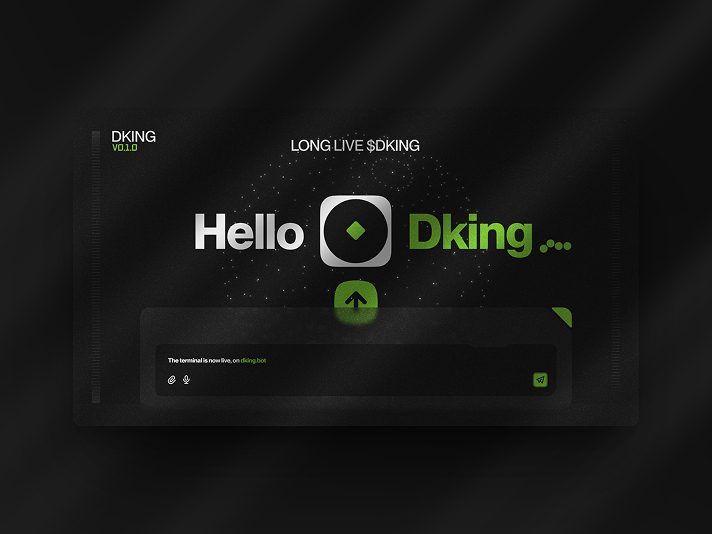 Écran d'accueil du terminal DKING — Hello Dking