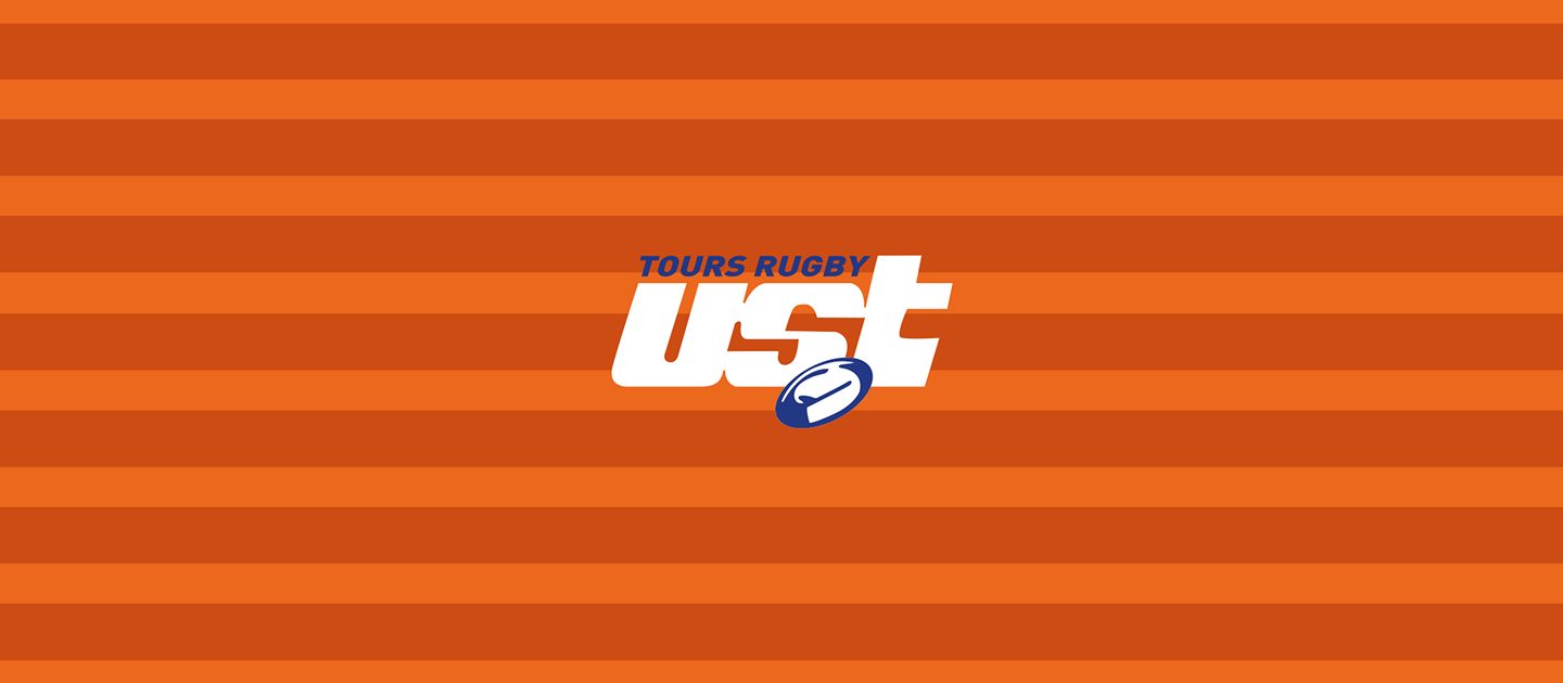 Logo Tours Rugby UST sur fond orange