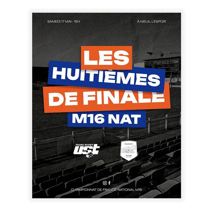 Affiche huitièmes de finale M16 National
